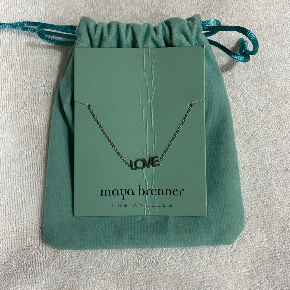 Maya Brenner silver LOVE bracelet